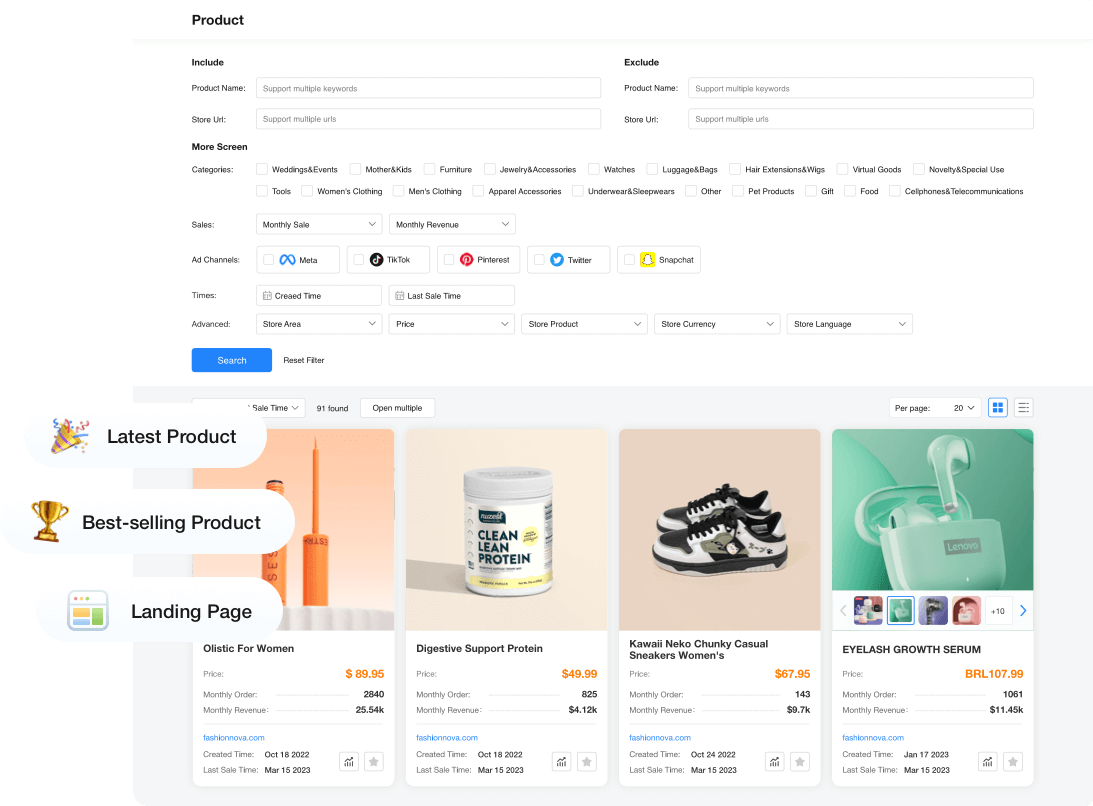shopify products